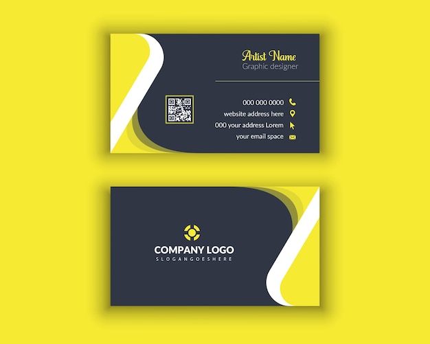 Professional business card mockup and modern design template for your brand