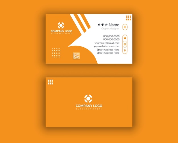 Professional business card mockup and modern design template for your brand