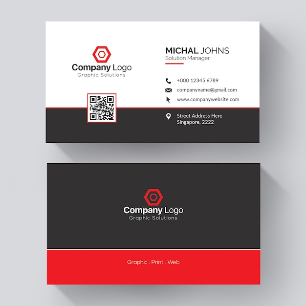 Professional business card mockup