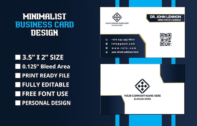 Professional business card mockup