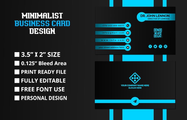 Professional business card mockup