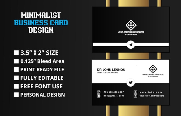 Vector professional business card mockup