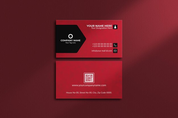 Vector professional business card premium template