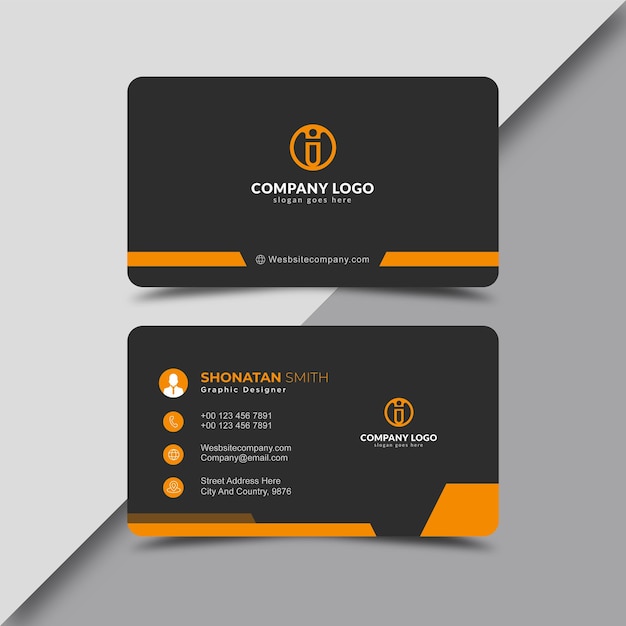 Professional business card Premium Vector