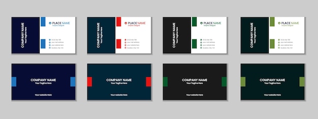 Professional business card set template design with texture and pattern visiting card template