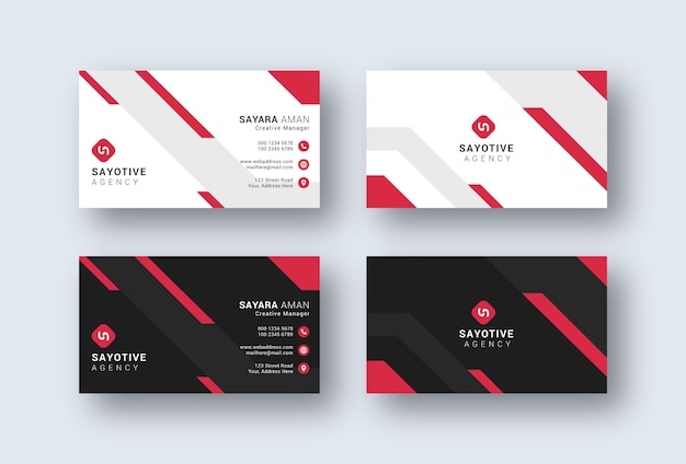 Professional business card set template