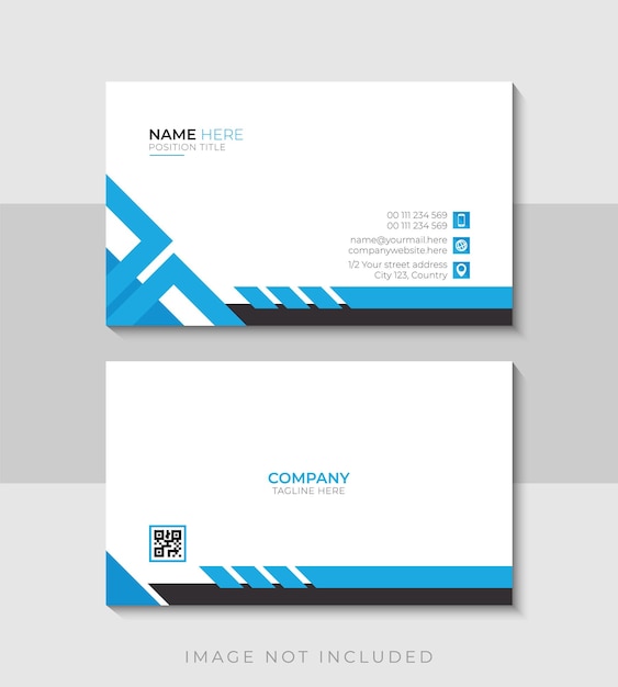 Professional business card simple and white design template