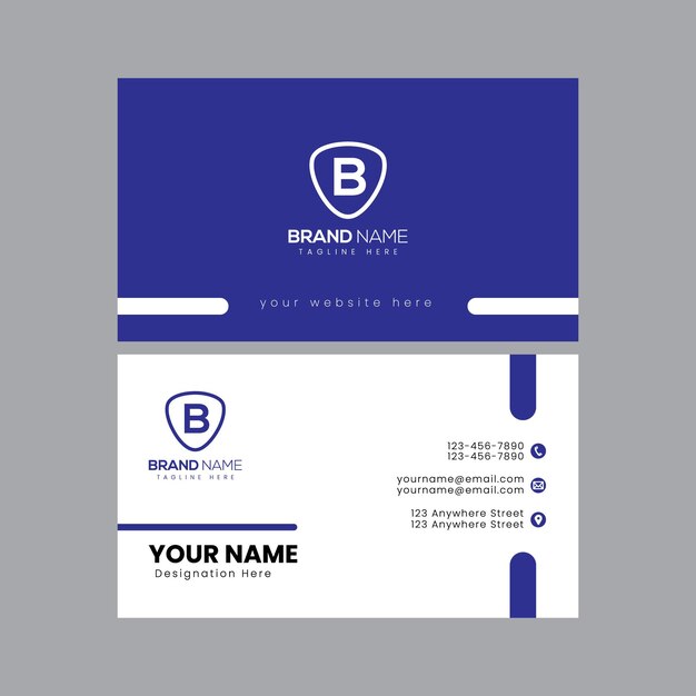 Professional Business Card Template Corporate Business Card Template Vector Business Card