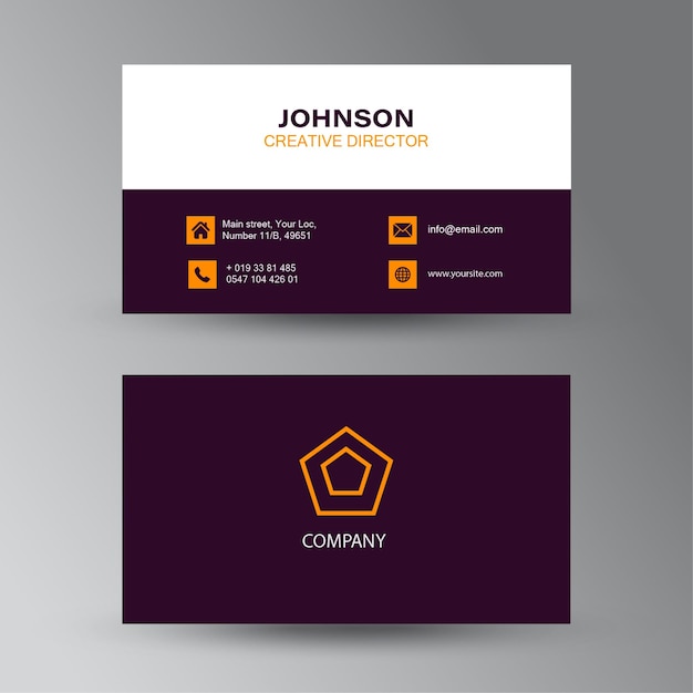 Vector professional business card template design company business card corporate business card