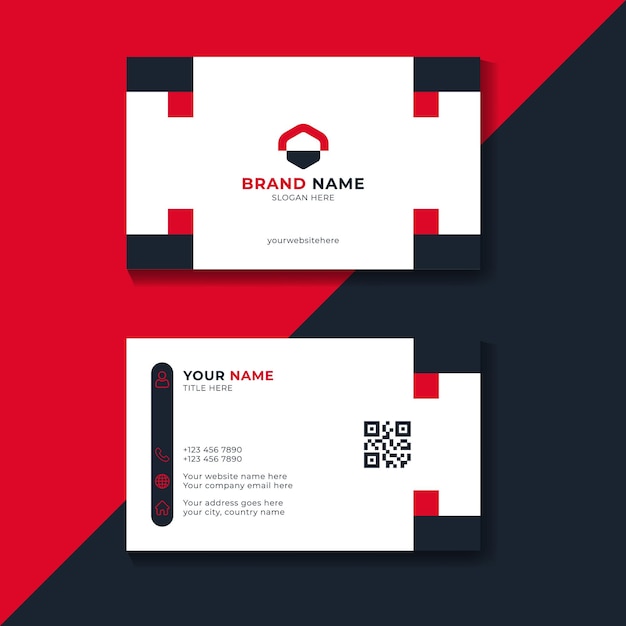 Professional business card template design printable double side corporate visiting card design