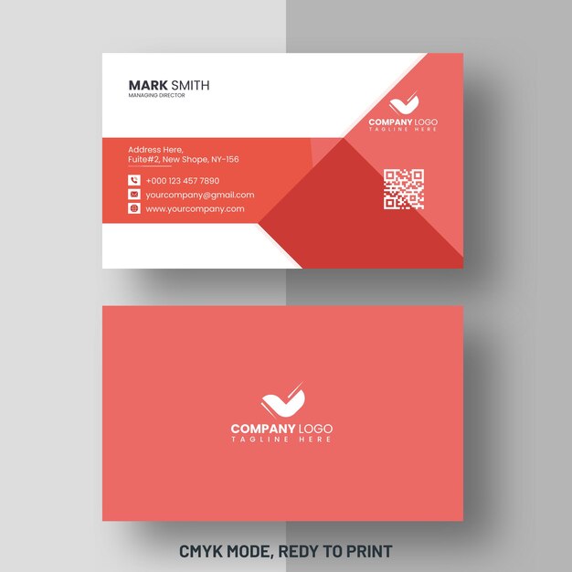 Vector professional business card template design