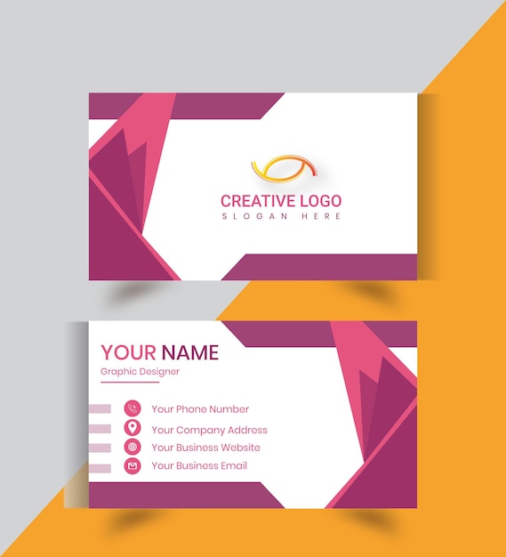 Vector professional business card template design