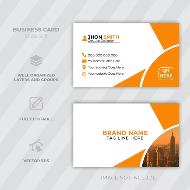 Professional business card template Modern and clean business card template