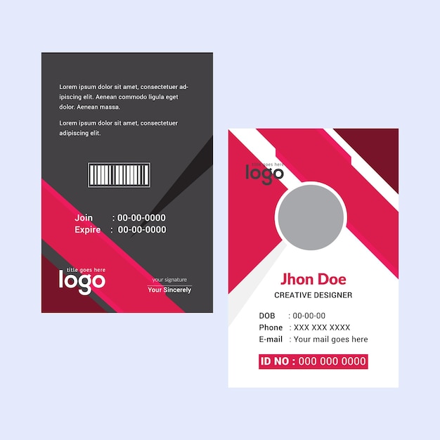 Vector professional business card template