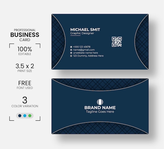 Vector professional business card template