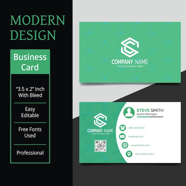 Vector professional business card template