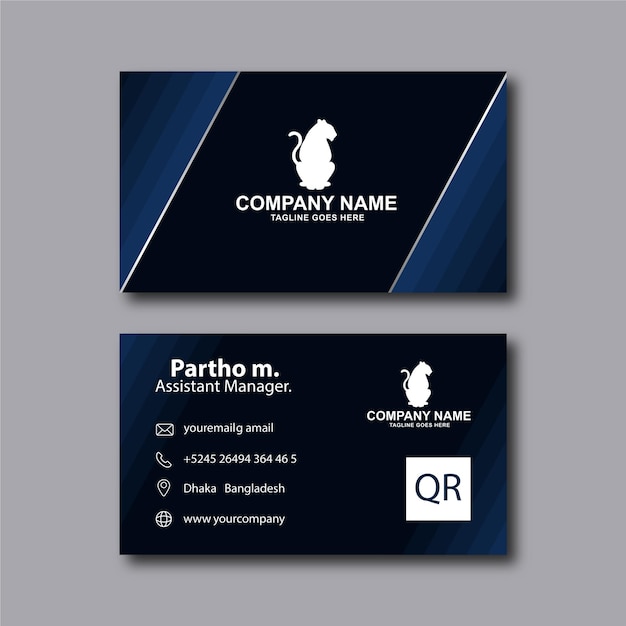 Professional business card vector design