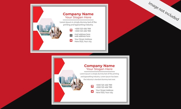 Professional business card with 2 color and mockup