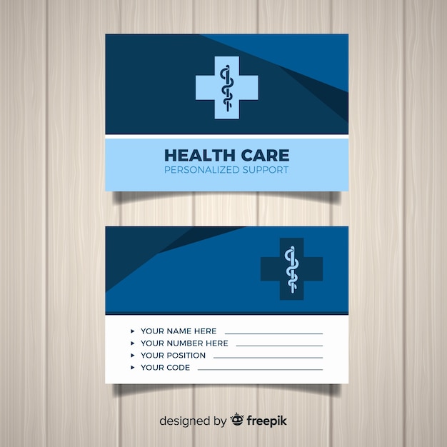 Professional business card with medical concept