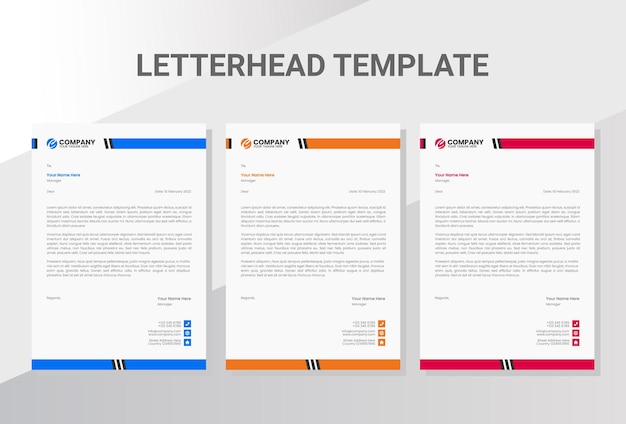 Professional business company letterhead