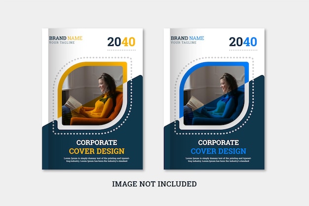 Профессиональный бизнес-шаблон оформления корпоративной обложки книги или дизайн обложки брошюры