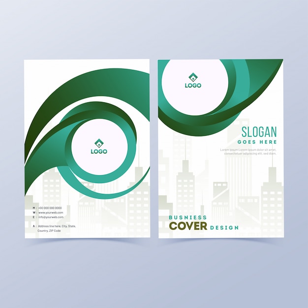 Vector professional business cover design.