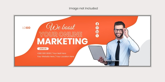 Professional business Facebook cover design template