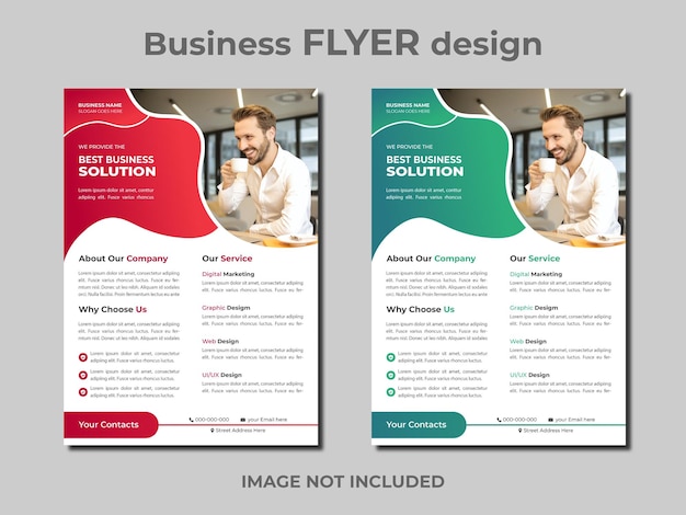 Professional business flyer design template or creative brochure design