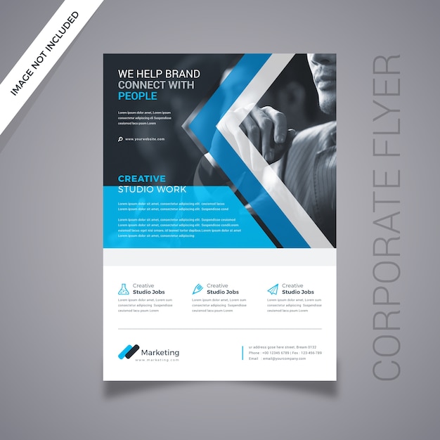 Professional Business Flyer isolated on gray