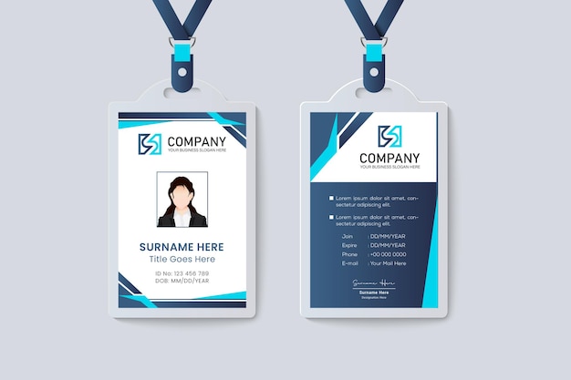 Professional business id card design template