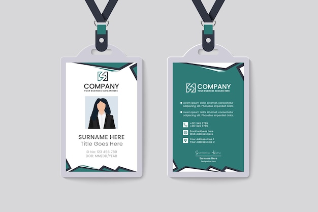 Professional business id card template
