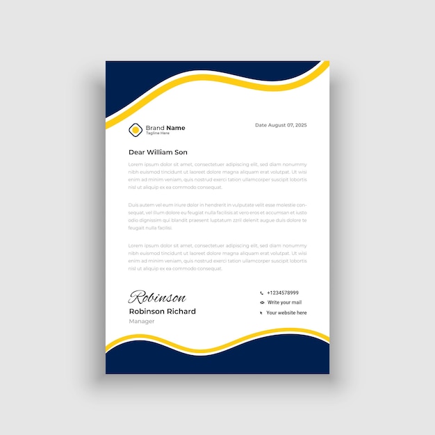 Professional Business Letterhead Design Template