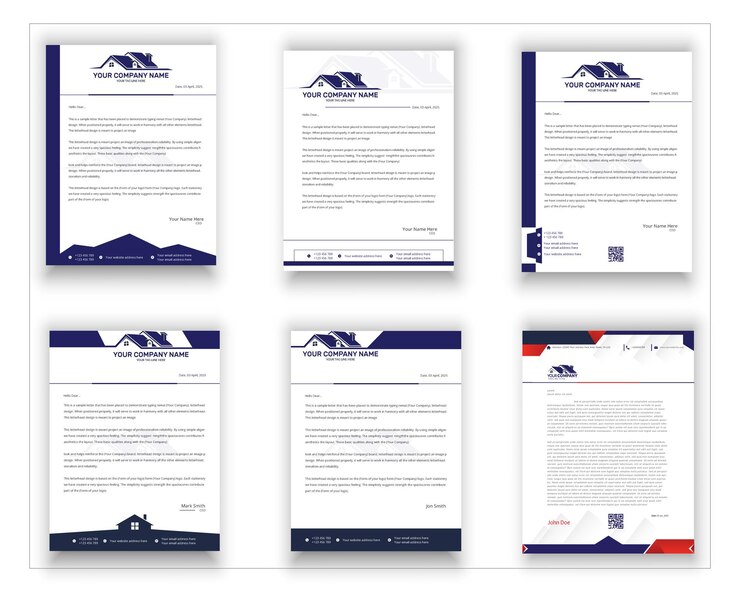 Professional business letterhead or Formal Letter Head template design