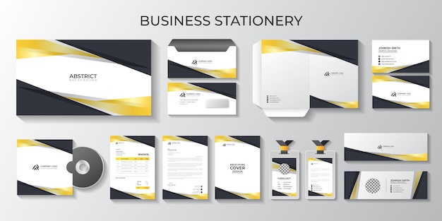 Professional business letterhead, identity, branding, id card, envelopes and full stationery items