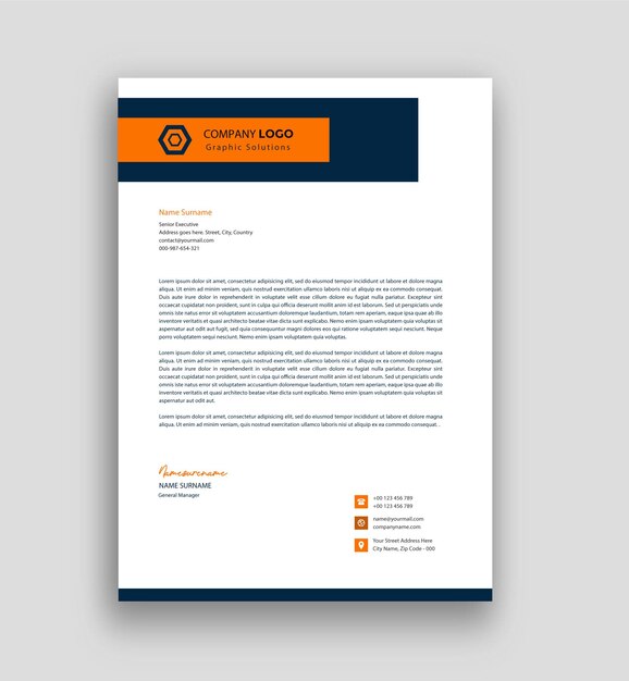 Professional business letterhead template design with free vector