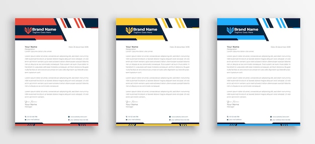 Professional business letterhead template design