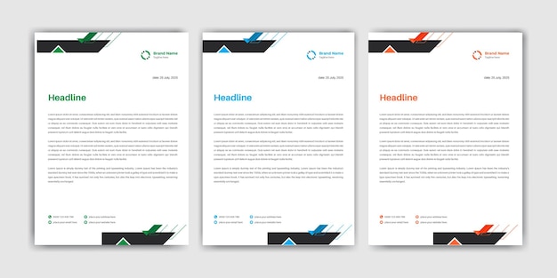 Professional business letterhead template design