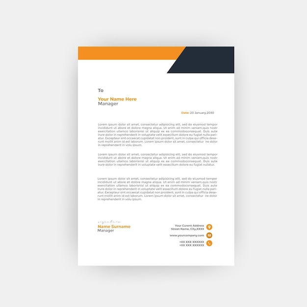 Professional business letterhead template design