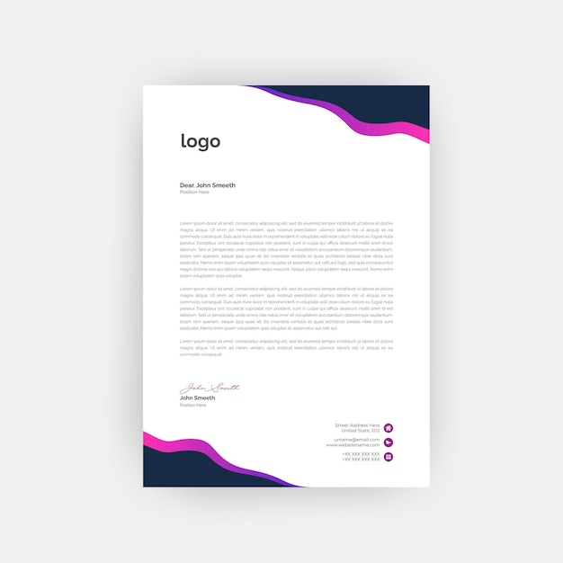 Professional business letterhead template design