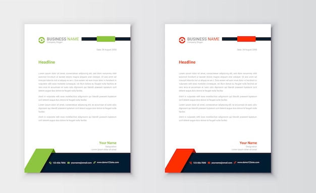 Professional business letterhead template design