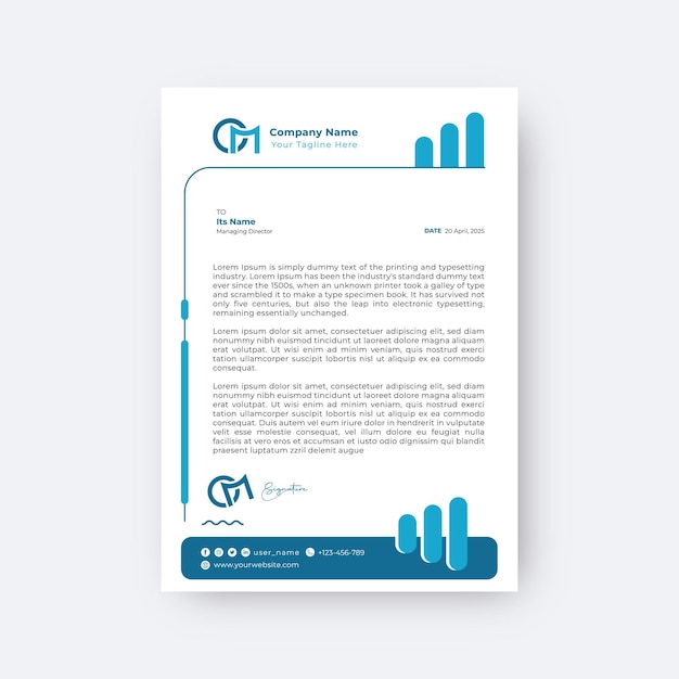 professional business letterhead template design