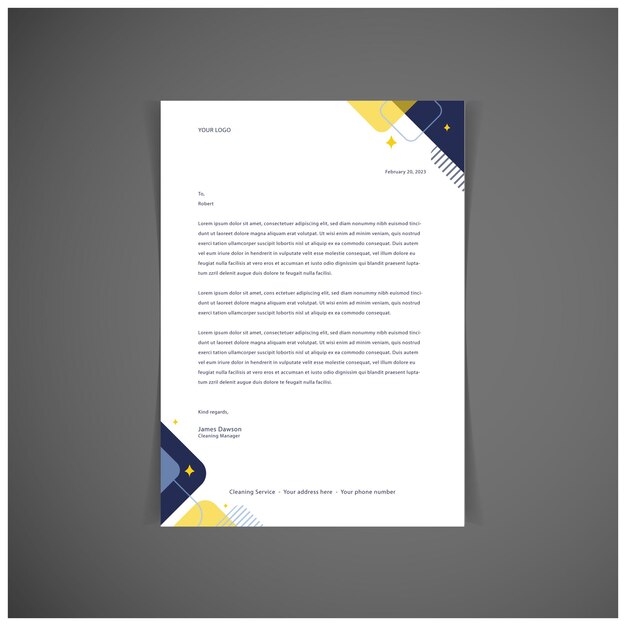 professional business letterhead template