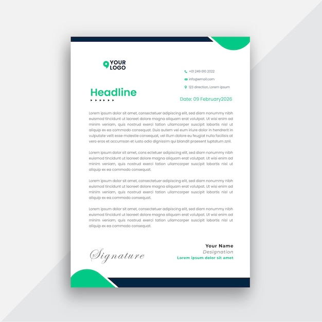 Professional business letterhead template