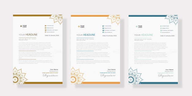 Professional business letterhead template