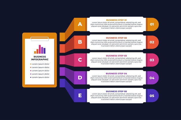 Professional business list infographic template