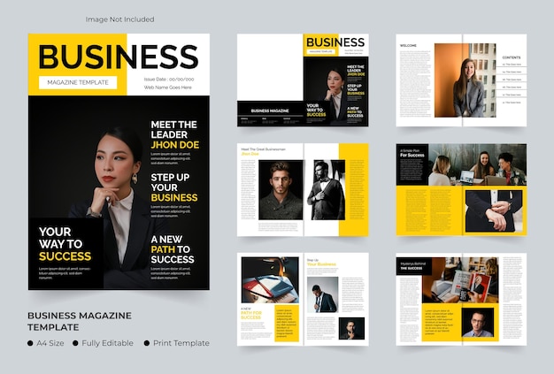 Vector professional business magazine layout design can be used for business corporate or other purposes