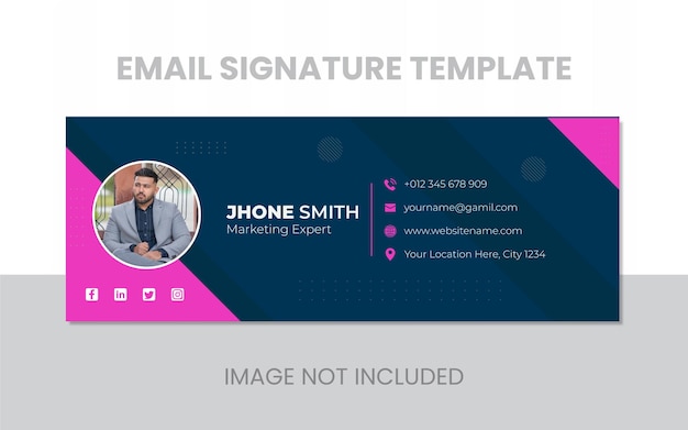 Professional Business Modern creative email signature design or email footer design template