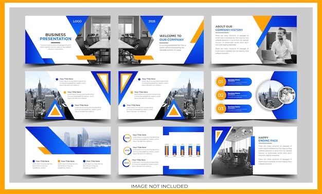 Professional business presentation slides design or powerpoint template