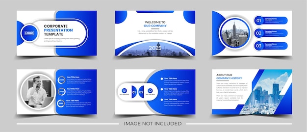 Professional business presentation slides design or PowerPoint template