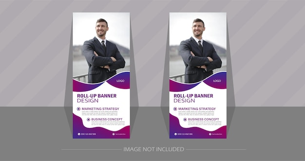 Vector professional business roll up banner design